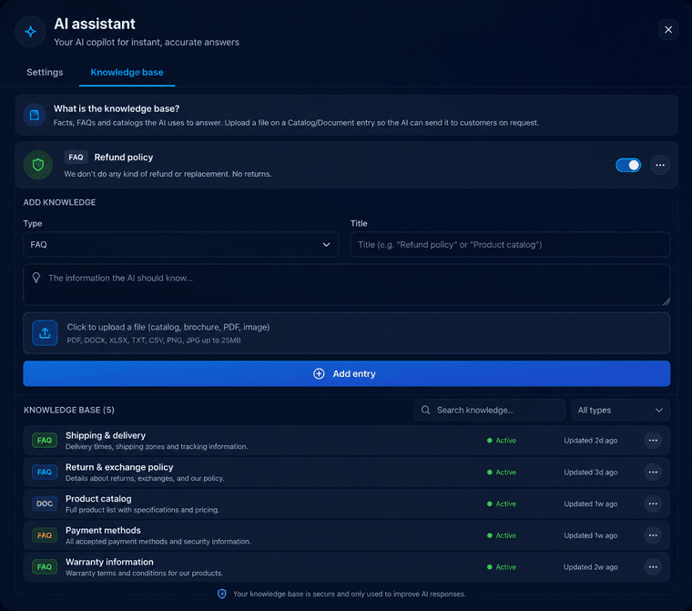 AI replies and qualifies