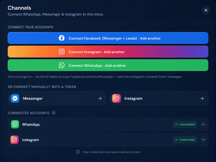 Connect your channels